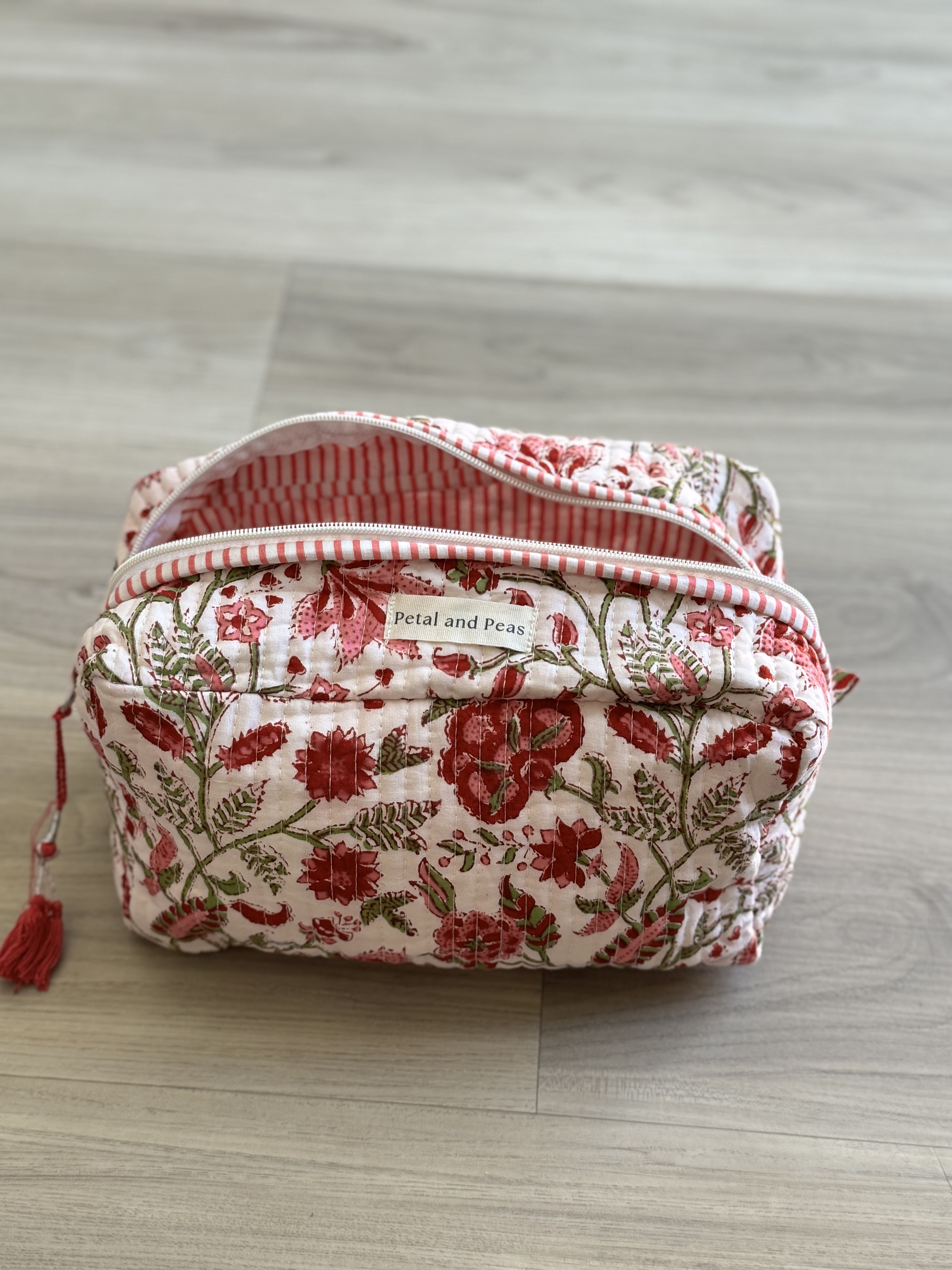 White Pink Cosmetic Pouch