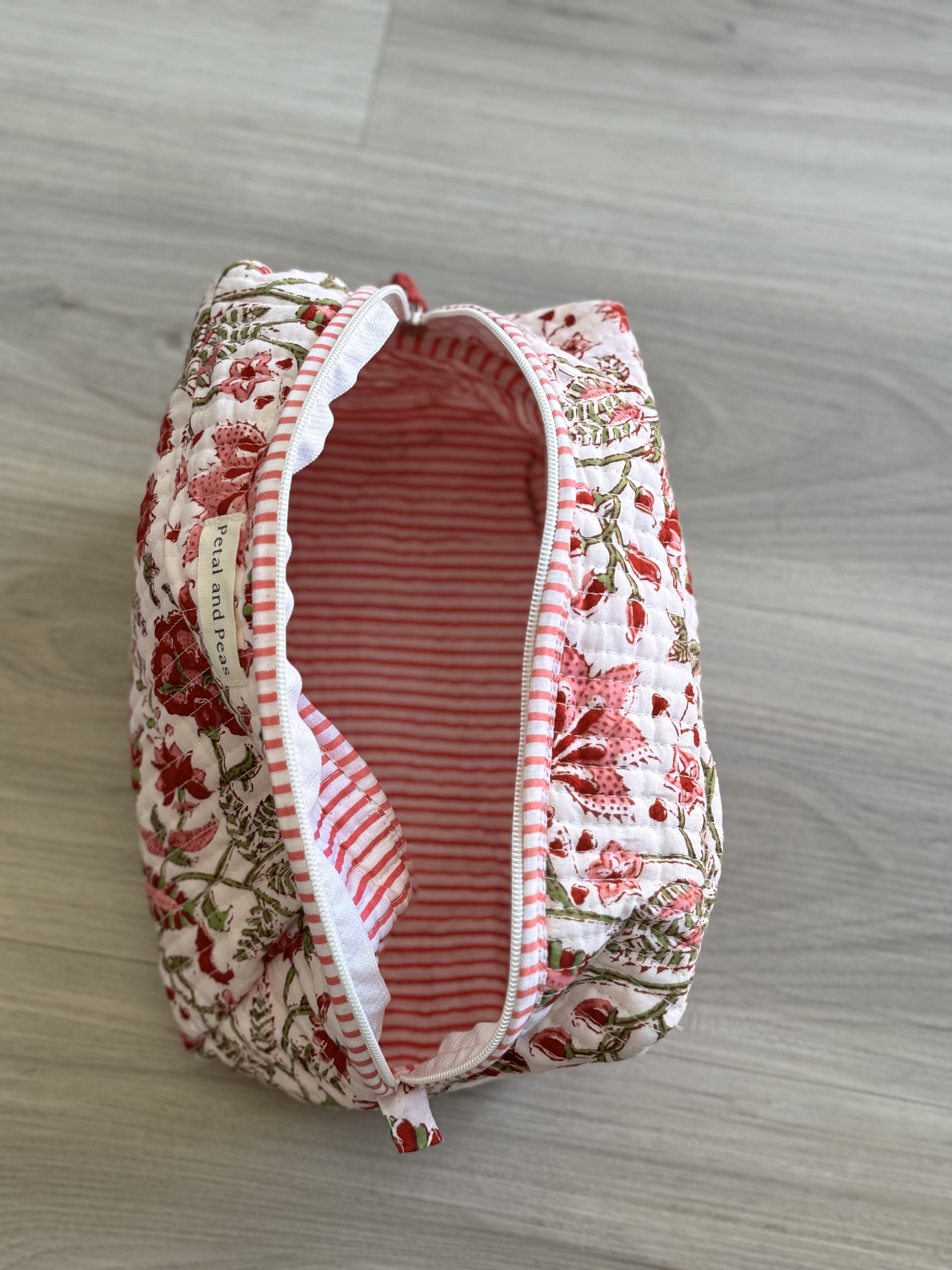 White Pink Cosmetic Pouch