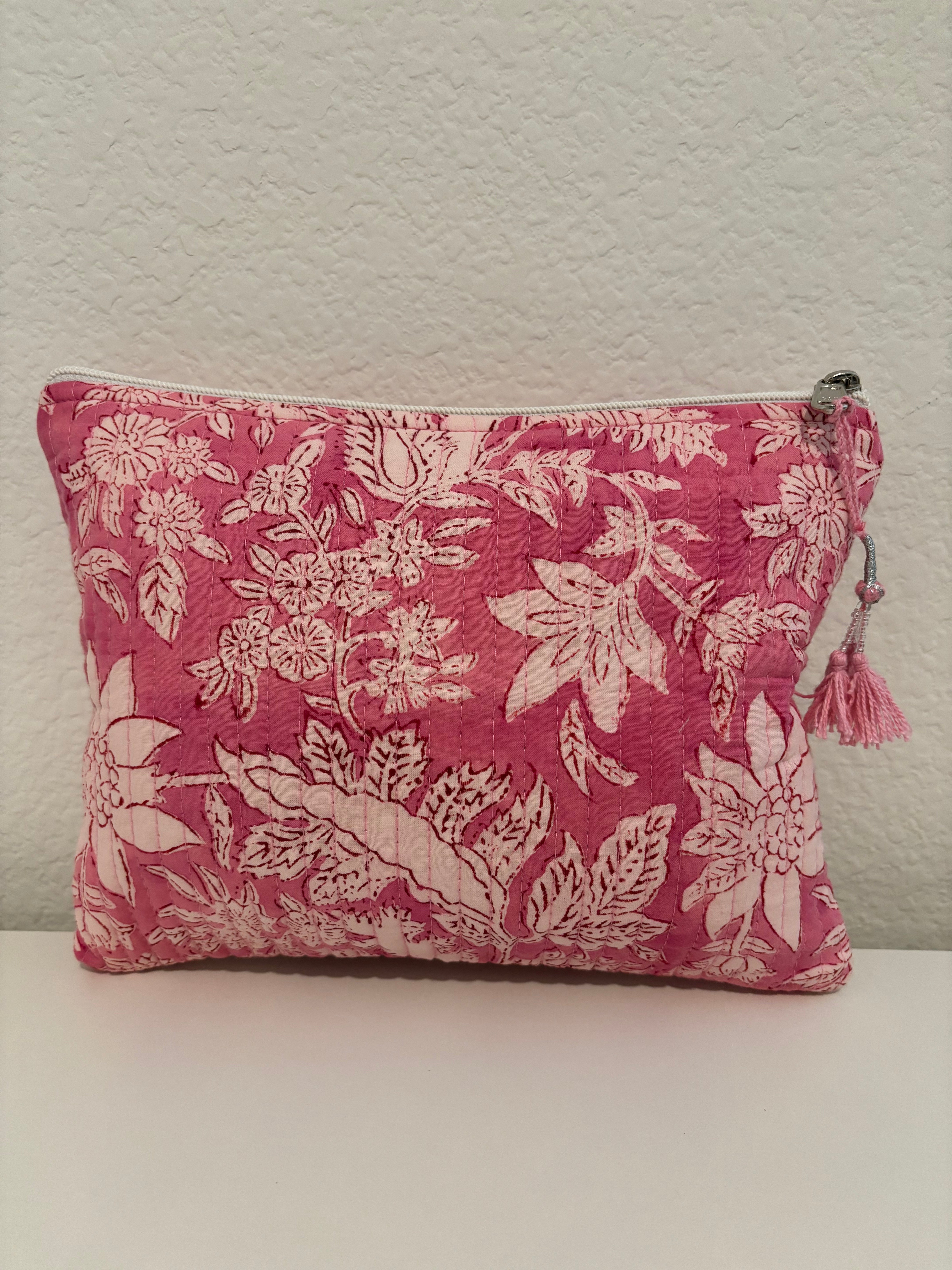 Pink Meadow Travel Pouch