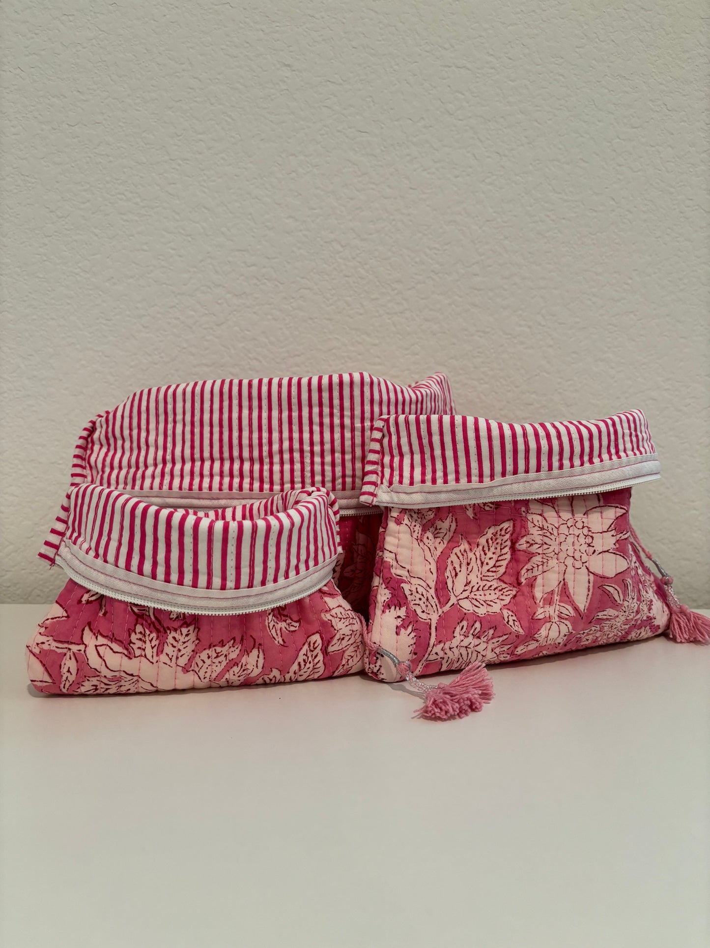 Pink Meadow Travel Pouch