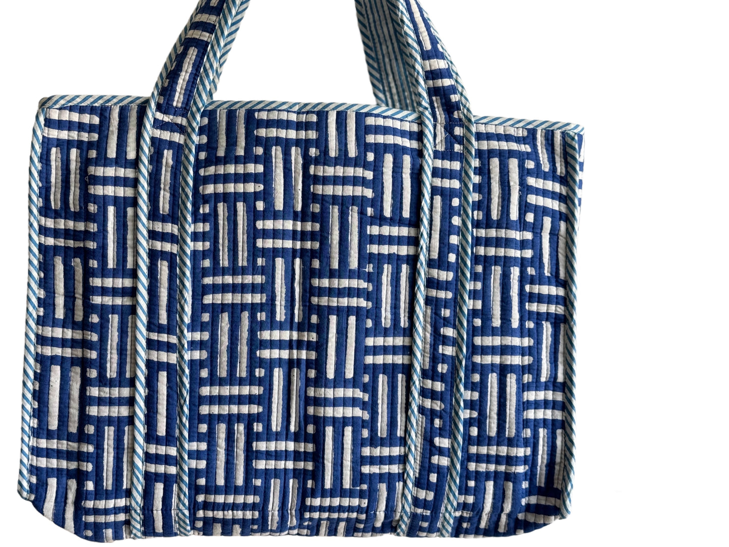 The Overall Stripe Tote - Navy