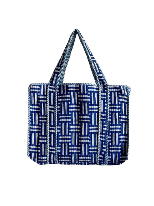 The Overall Stripe Tote - Navy