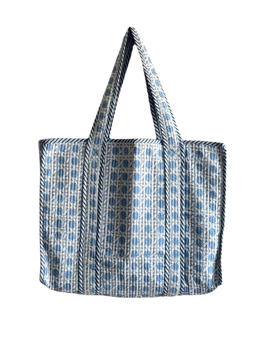 Blue Geo Circle Tote