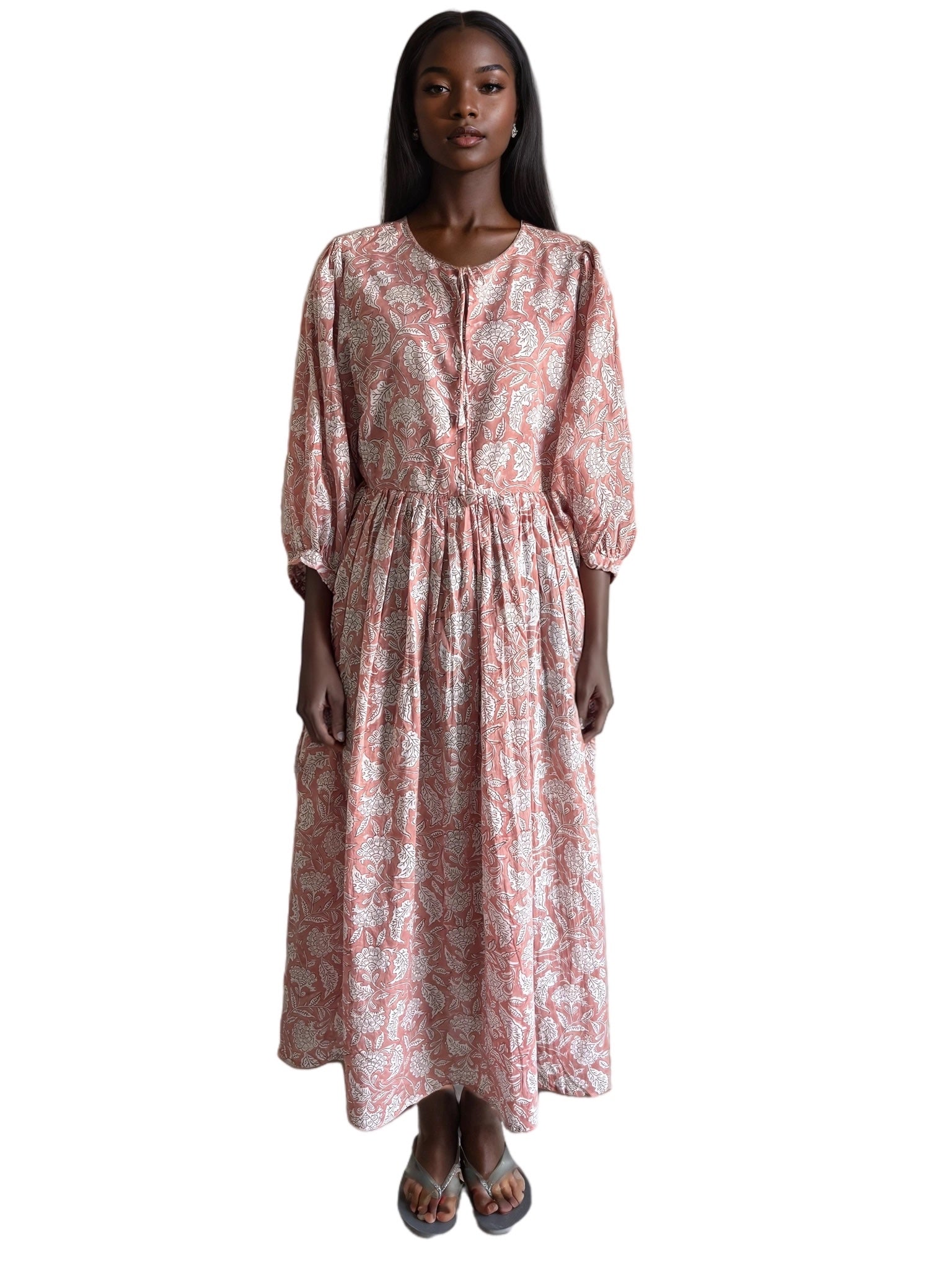 Rosy Glow Maxi Dress